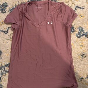 LG Women's V-Neck Short Sleeve Top - Mauve